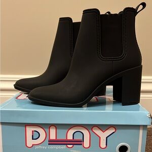 Jeffrey Campbell Hurricane Black Matte Heeled Boots